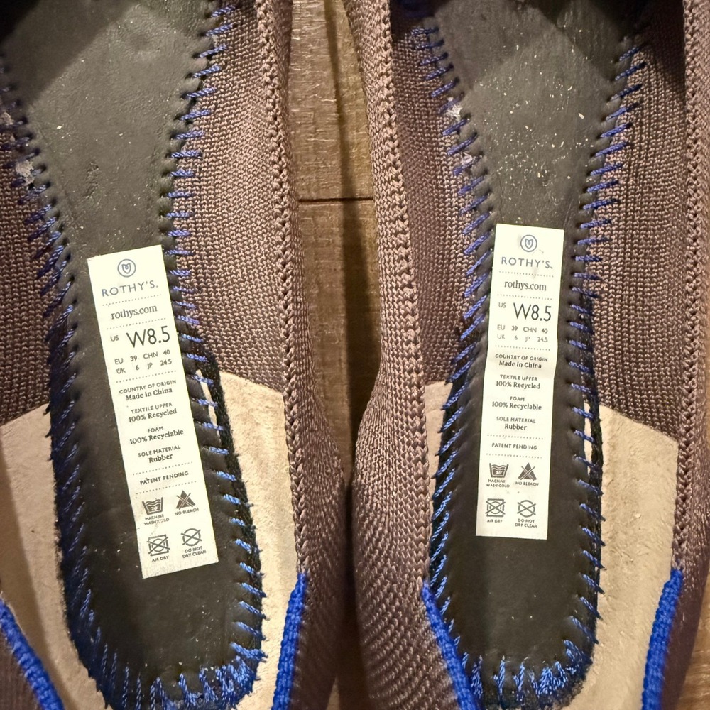 Rothy's The Pointed Flats Taupe Knit Women Shoes Size 8.5 Comfort Outdoor‎ Work - Picture 5 of 6